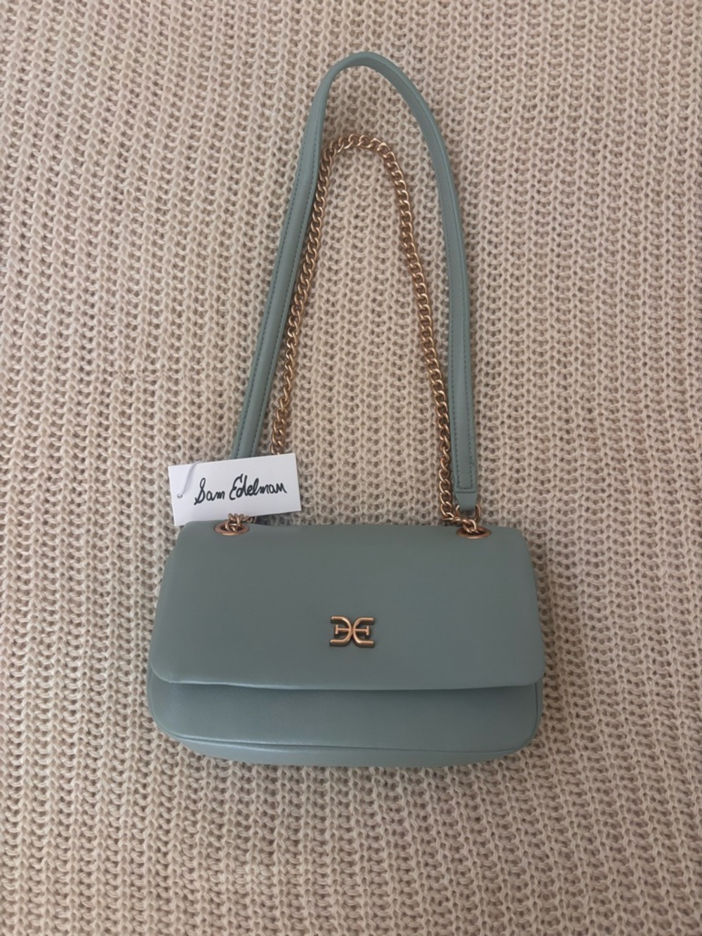 Sam Edelman Sage Green Chain Strap Small Crossbody Bag NWT